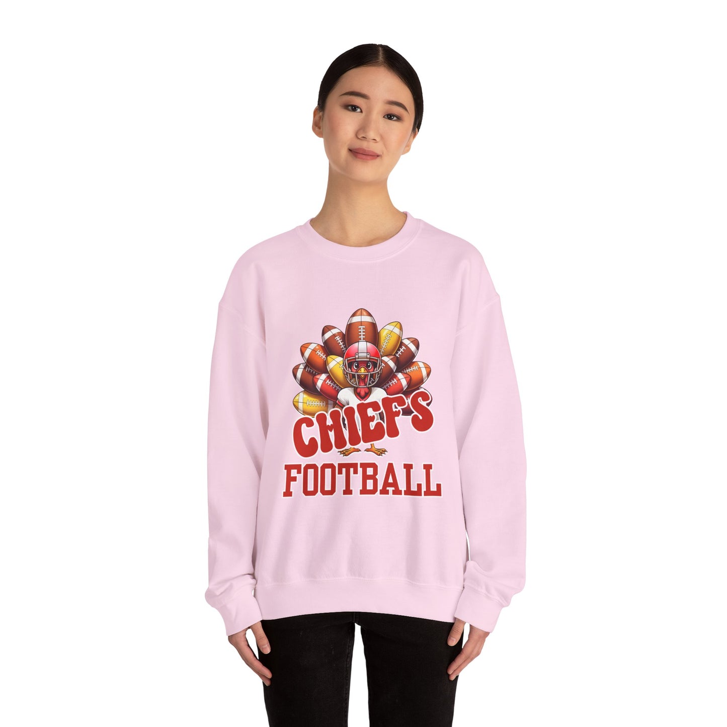 Kansas City Chiefs Thanksgiving Football Crewneck Sweatshirt