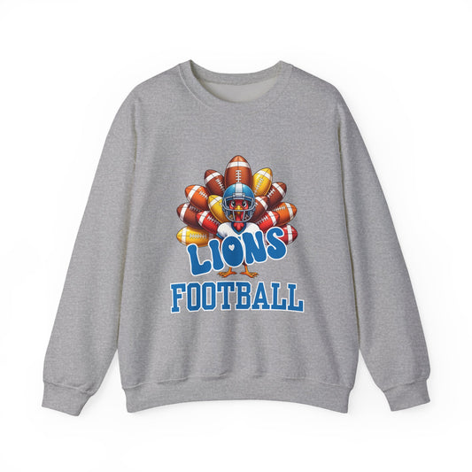 Detroit Lions Thanksgiving Football Crewneck Sweatshirt