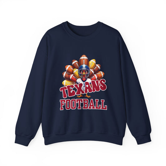 Houston Texans Thanksgiving Football Crewneck Sweatshirt