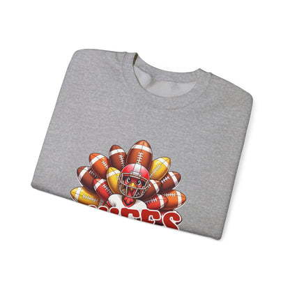 Kansas City Chiefs Thanksgiving Football Crewneck Sweatshirt