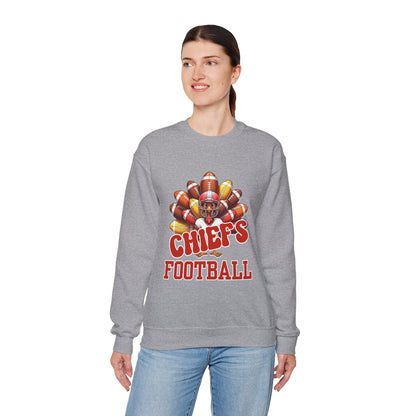 Kansas City Chiefs Thanksgiving Football Crewneck Sweatshirt