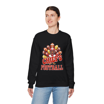 Kansas City Chiefs Thanksgiving Football Crewneck Sweatshirt