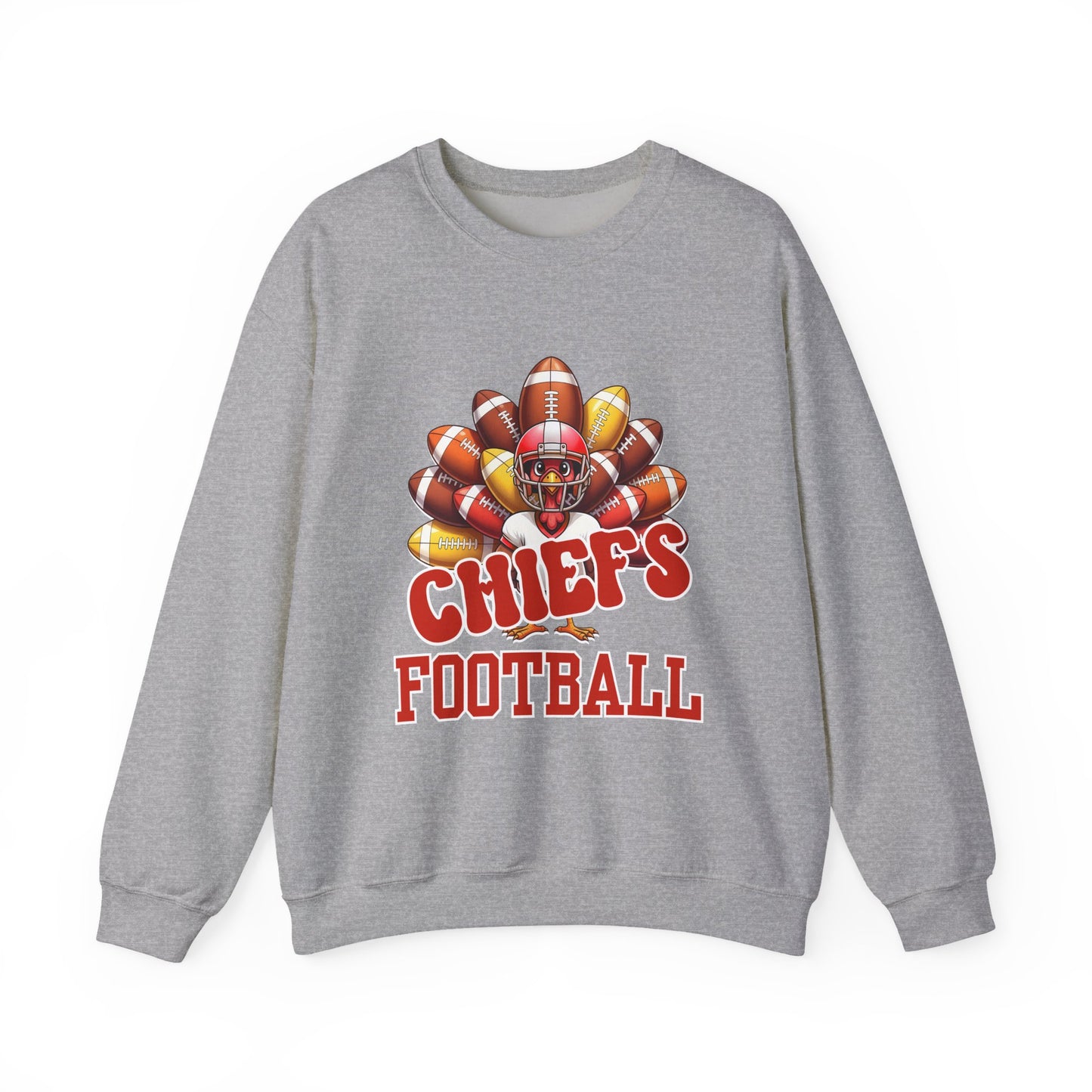 Kansas City Chiefs Thanksgiving Football Crewneck Sweatshirt