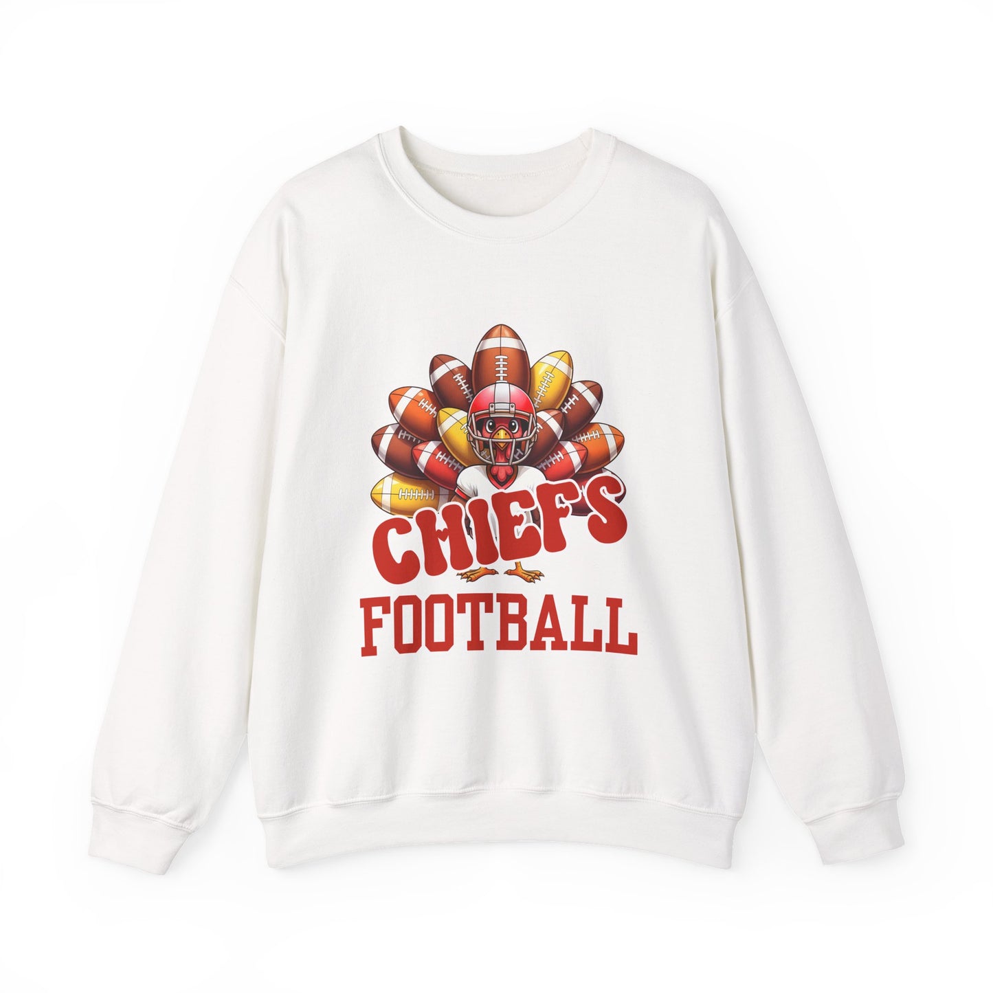 Kansas City Chiefs Thanksgiving Football Crewneck Sweatshirt