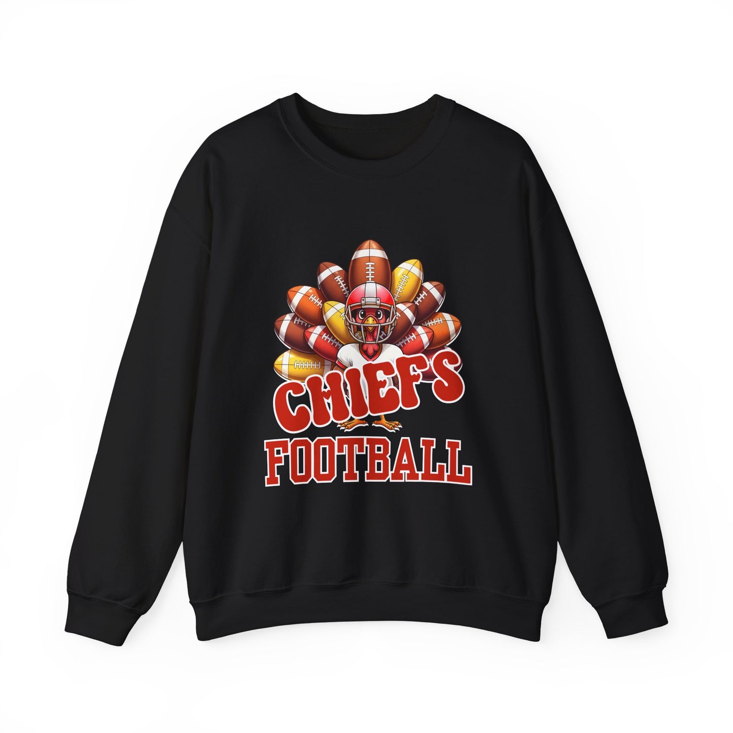 Kansas City Chiefs Thanksgiving Football Crewneck Sweatshirt