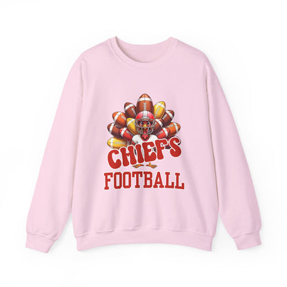Kansas City Chiefs Thanksgiving Football Crewneck Sweatshirt