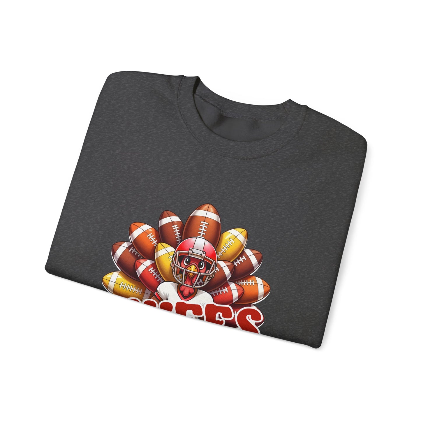 Kansas City Chiefs Thanksgiving Football Crewneck Sweatshirt