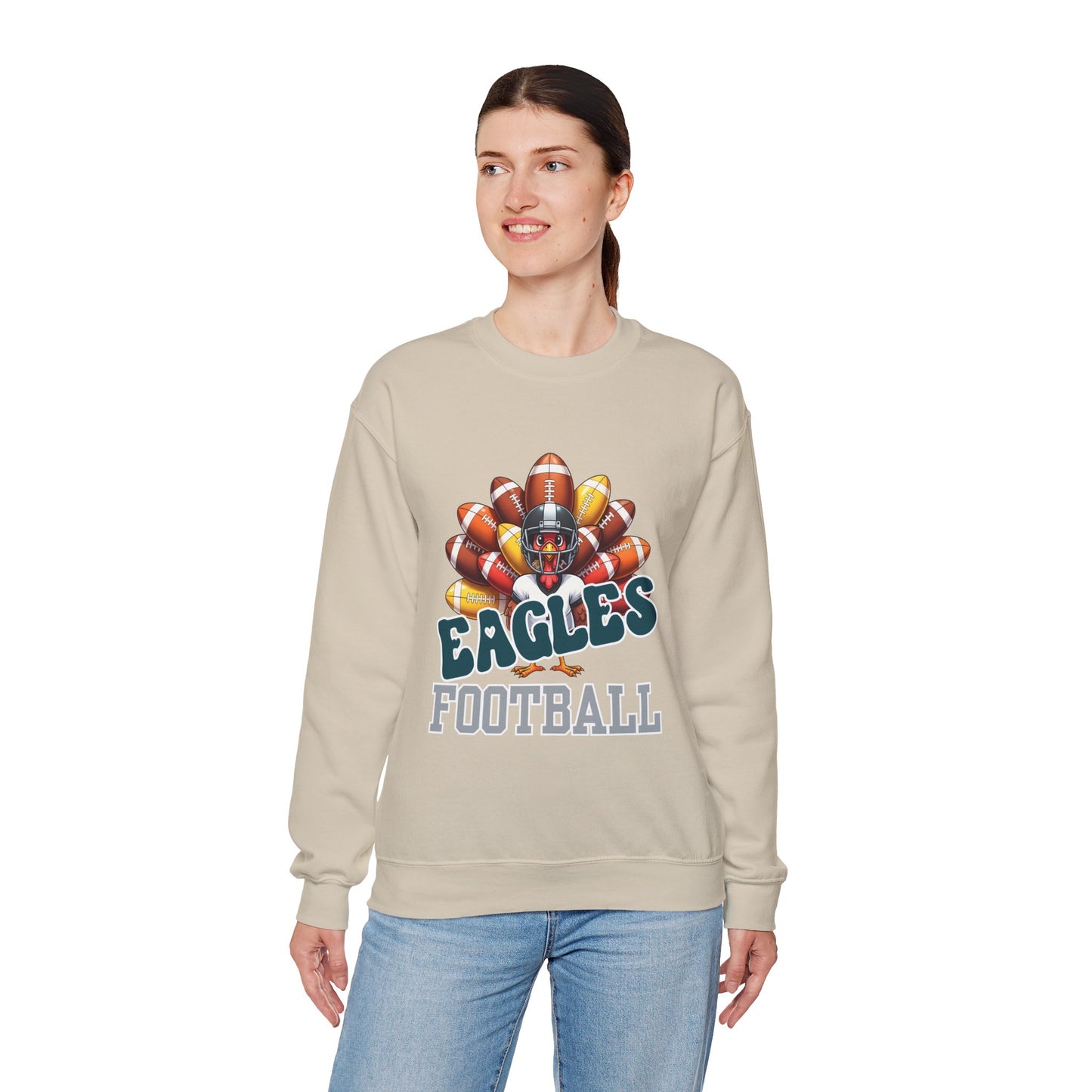 Philadelphia Eagles Thanksgiving Football Crewneck Sweatshirt