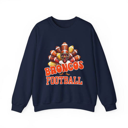 Denver Broncos Thanksgiving Football Crewneck Sweatshirt