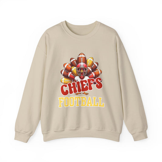 Kansas City Chiefs Thanksgiving Football Crewneck Sweatshirt