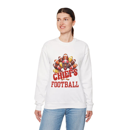 Kansas City Chiefs Thanksgiving Football Crewneck Sweatshirt