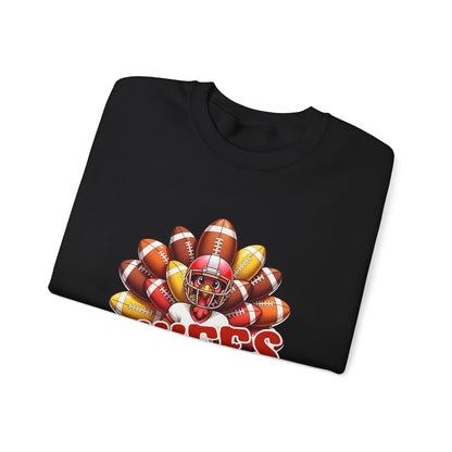 Kansas City Chiefs Thanksgiving Football Crewneck Sweatshirt