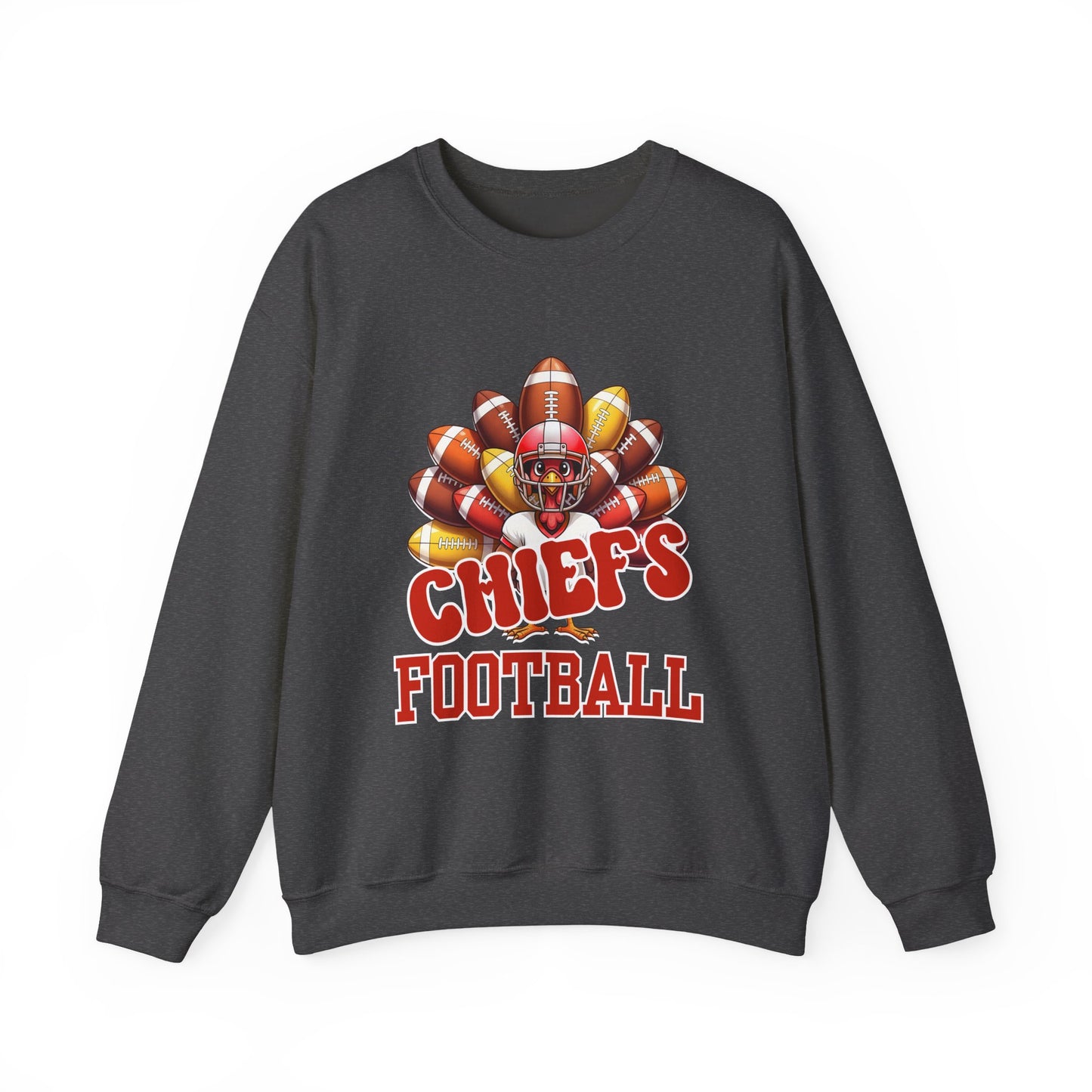 Kansas City Chiefs Thanksgiving Football Crewneck Sweatshirt