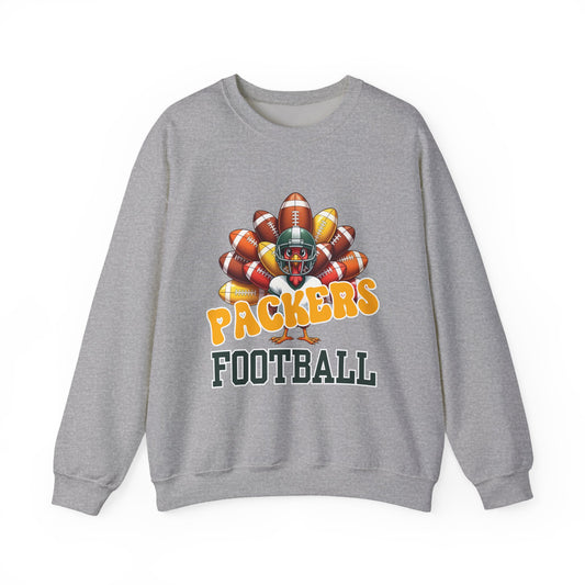 Green Bay Packers Thanksgiving Football Crewneck Sweatshirt