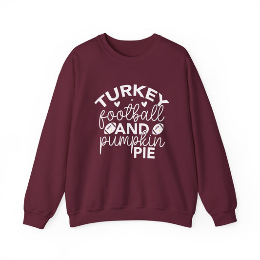 Thanksgiving Turkey, Football, and Pumpkin Pie Sweatshirt